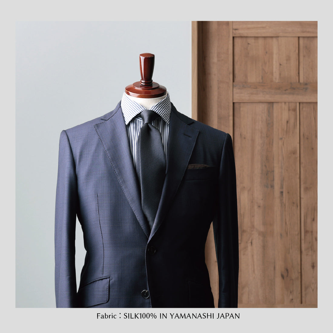 シルク ブロックマイクロパターン YAMANASHI SILK
