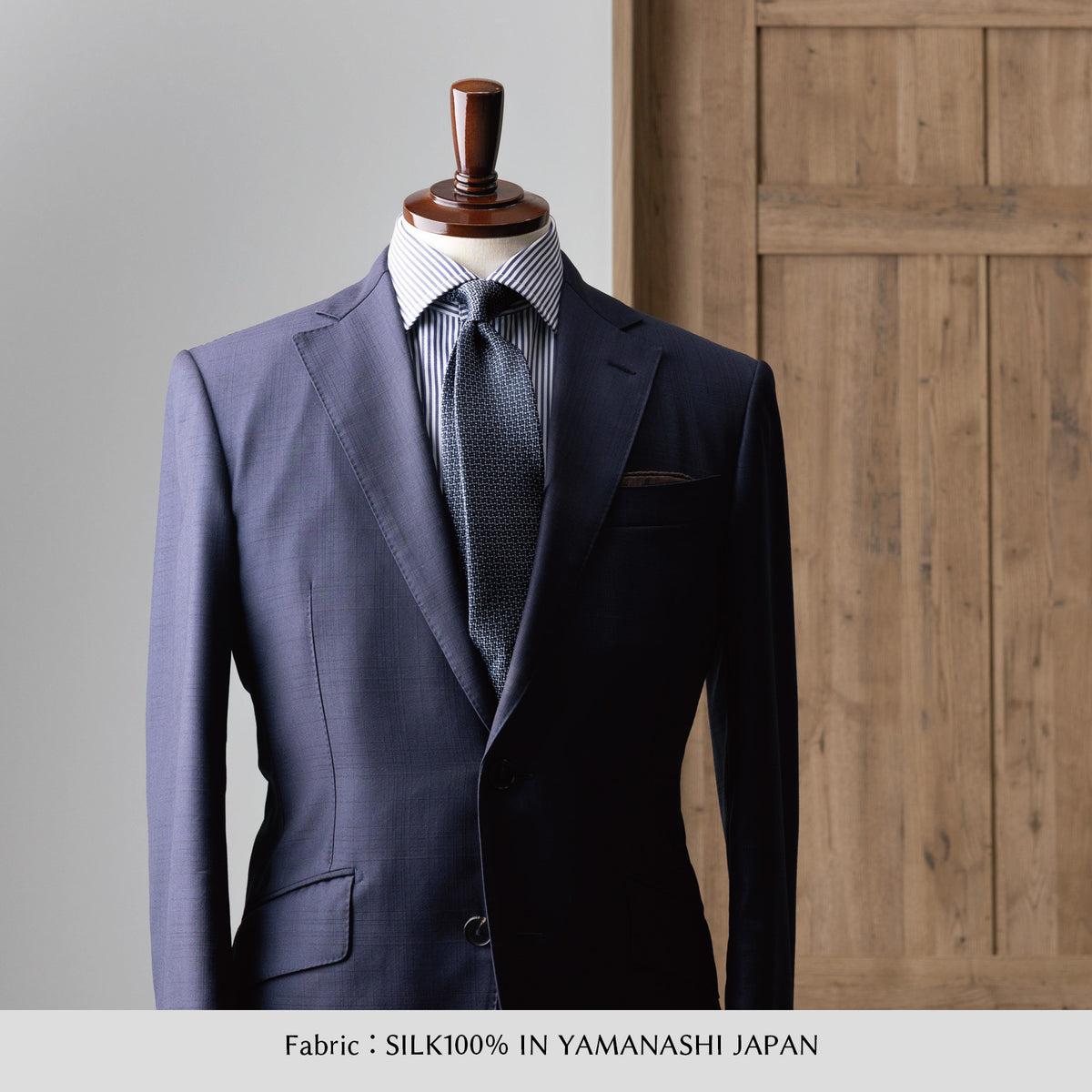シルク ヘリンボーン ドット YAMANASHI SILK