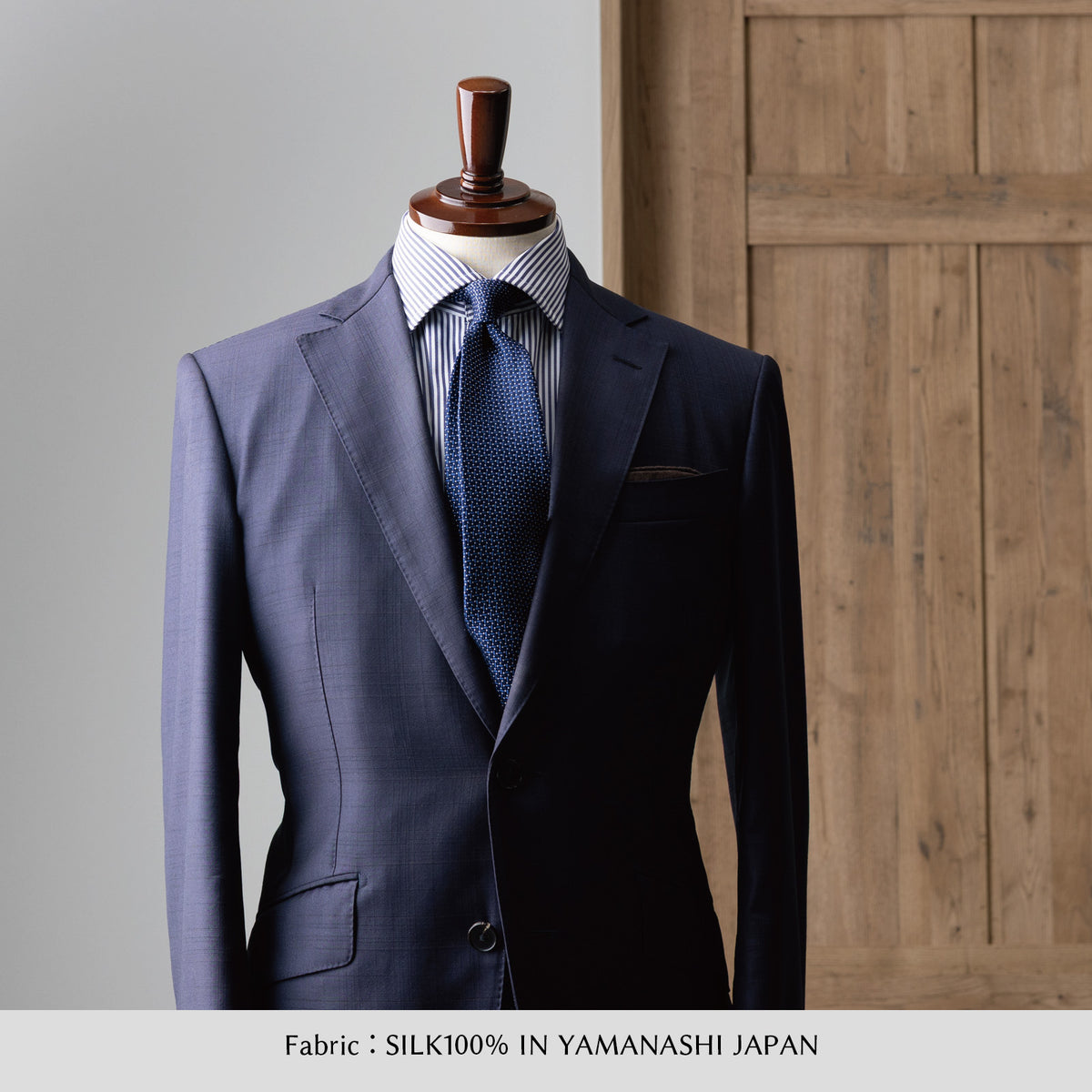 シルク ヘリンボーン ドット YAMANASHI SILK
